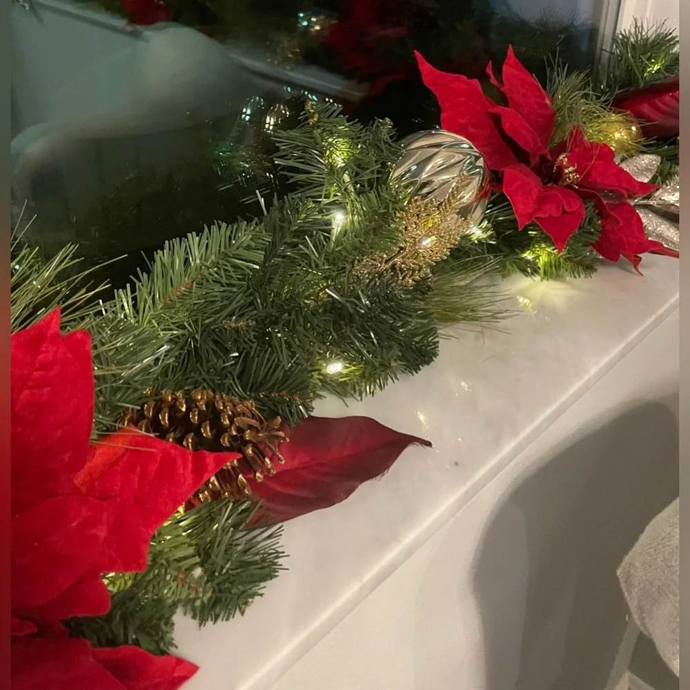 Pier 1 Poinsettia Ornament Garlands